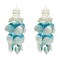 Set of 2 Coastal Blue and White Capiz and Cowrie Shell Wind Chimes Garden Patio